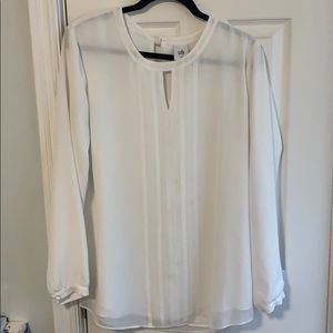 White Chiffon Cabi top